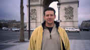 Standard pose in front of the Arc du Triumph