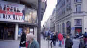 A theatre and side street along the Champs Elysees