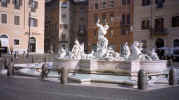 The fountains in the Piazza