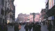 The busy street below the Spanish Steps