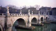 A bridge by the castle crossing the Tiber